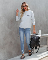 Coffee With My Pup Cotton Blend Pullover - FINAL SALE LULU-001